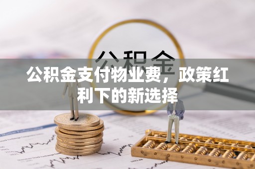 丽水公积金支付物业费，政策红利下的新选择